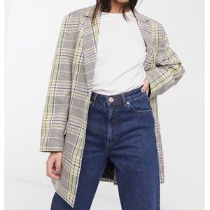 ASOS DESIGN Check Dad Blazer (size: 4)